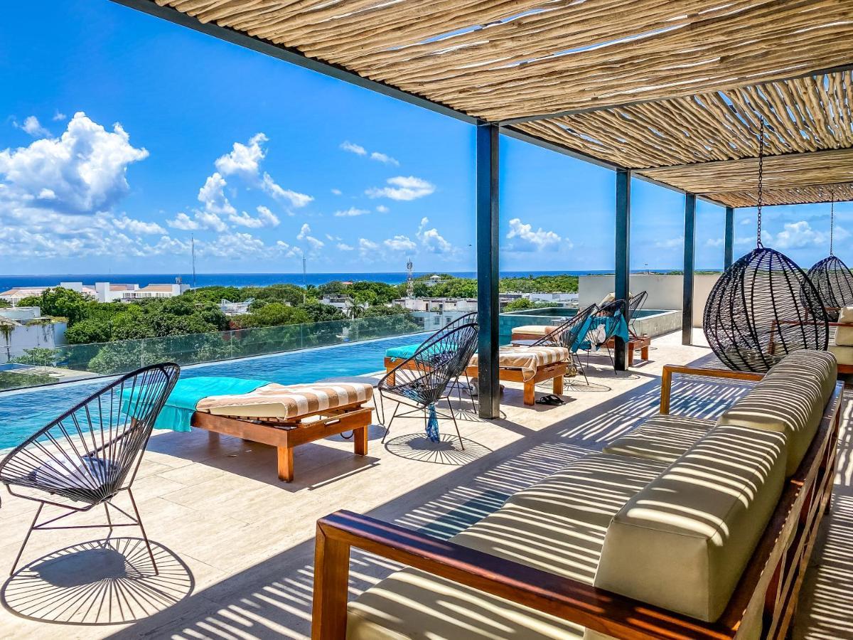 Big Studio At Kaab By The Beach With Roof Top Pool, Sauna And Jacuzzi Near Paseo Del Carmen Mall Playa del Carmen Bagian luar foto