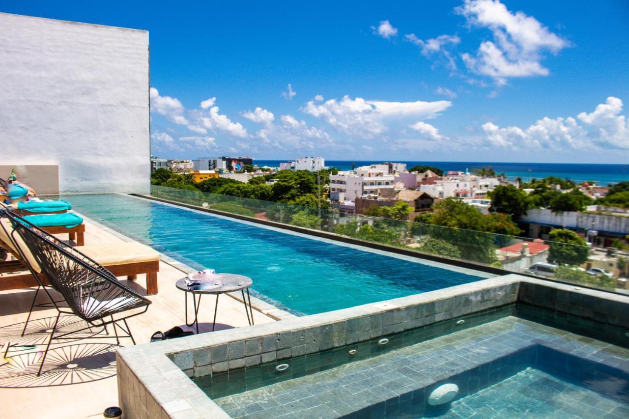 Big Studio At Kaab By The Beach With Roof Top Pool, Sauna And Jacuzzi Near Paseo Del Carmen Mall Playa del Carmen Bagian luar foto