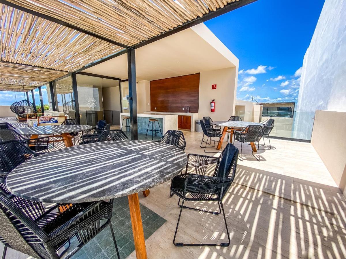 Big Studio At Kaab By The Beach With Roof Top Pool, Sauna And Jacuzzi Near Paseo Del Carmen Mall Playa del Carmen Bagian luar foto